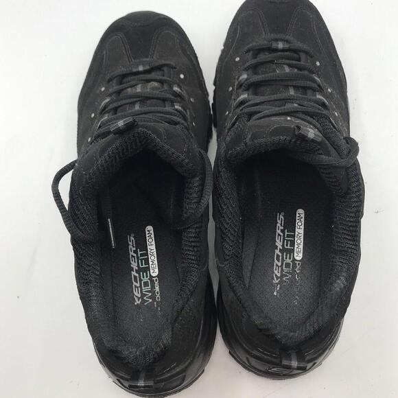 Skechers D'Lites Memory Foam Wide Fit Black Athletic Shoes Women’s Size 9.5 - Picture 8 of 10